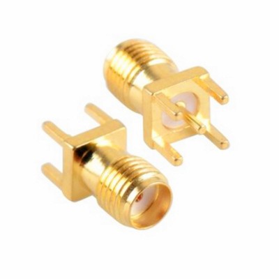 Straight Gold Plated RF Coaxial SMA Connector for PCB Mount